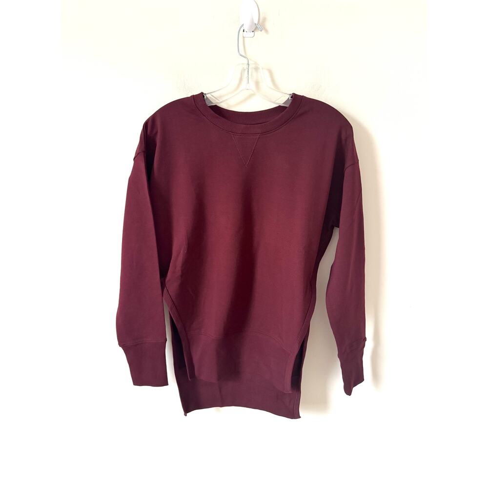 Universal Standard Crewneck Sweatshirt Maroon Size 00-0 NEW